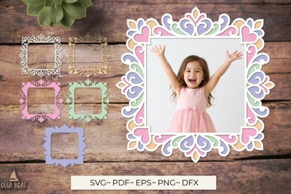 3D Heart Square Frame SVG Papercut: A Strategic Design for Creative and Business Applications