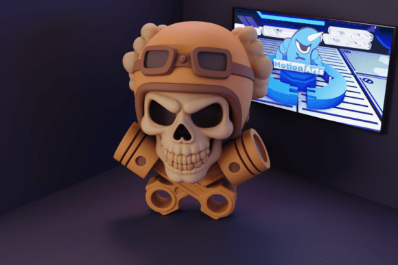 3D Skull with Piston: A Fusion of Power, Style, and Creativity