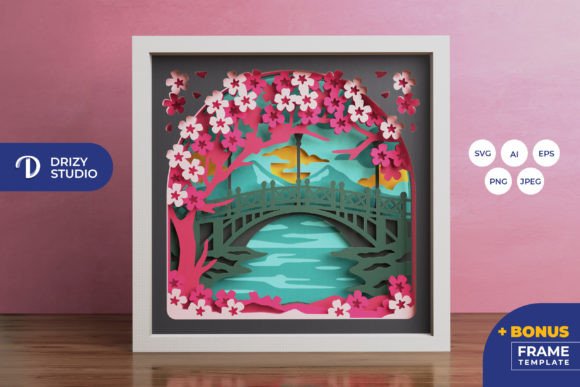 Bringing Spring Indoors: The Art of the Cherry Blossom with a Bridge 3D SVG