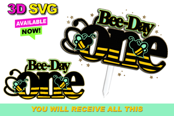 Celebrating Milestones with the Bee Day One Cake Topper 3D SVG Collection