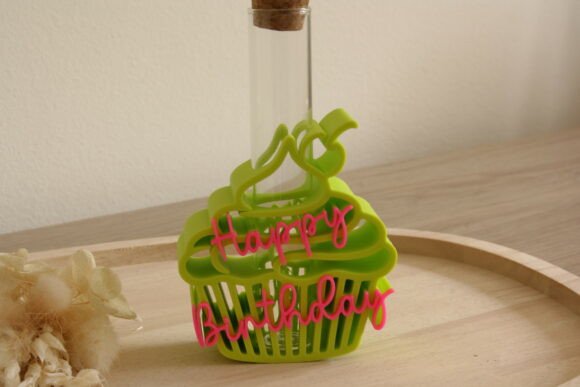 Cupcake Happy Birthday Cash Gift 3D