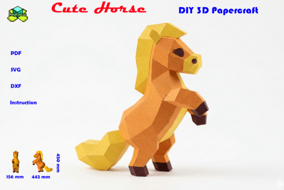 Cute Horse DIY 3D Papercraft
