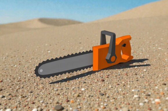 Electric Chainsaw - 3d Papercraft