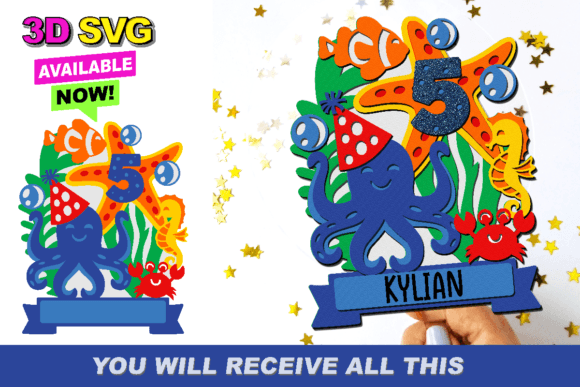 Elevating Custom Celebrations: The Strategic Value of the Under the Sea Octopus Cake Topper 3D SVG
