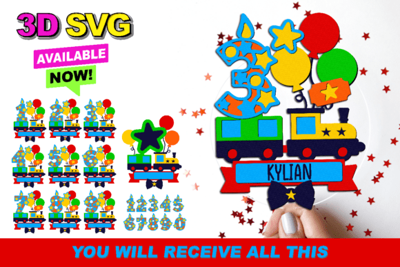 Evaluating the Circus Train Numbers Topper 3D SVG for Event Crafting and Merchandise