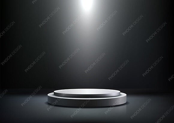 Evaluating the Minimalist 3D White Podium Spotlight for Product Presentation