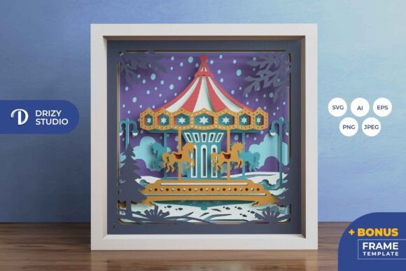 Evaluating the Winter Carousel 3D Shadow Box Template