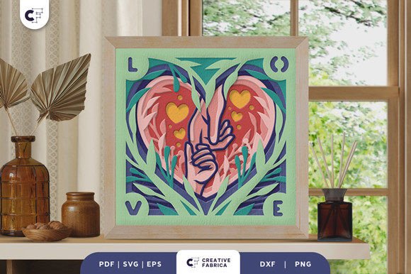 Mother’s Love 3D Shadow Box Paper Cut