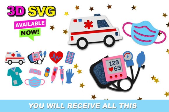 Nurse 3D SVG: A Modern Design Asset for Crafters