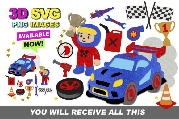 Racing Champions Elements 3D SVG