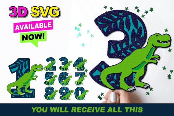Saurus Rex Numbers 3D SVG: A Creative Toolkit