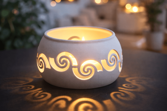 Spiral Pattern Candle Holder STL 3D Models for Easy 3D Print