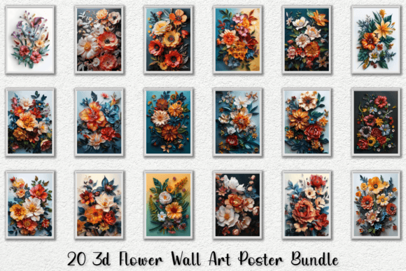 Strategic Deployment of the 3d Flower Wall Art Poster Bundle for Brand Elevation